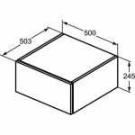 Шкафчик подвесной Ideal Standard ADAPTO 500х245х503 — изображение 4