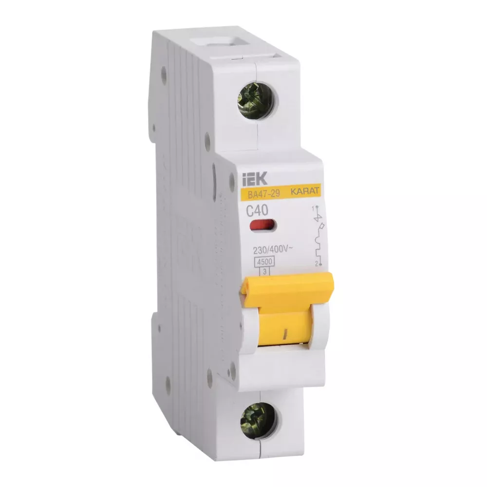 Автомат IEK 1P 40А тип С 4.5кА BA47-29
