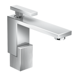 AXOR EDGE Single lever basin mixer 130 with push-open waste set - diamond cut