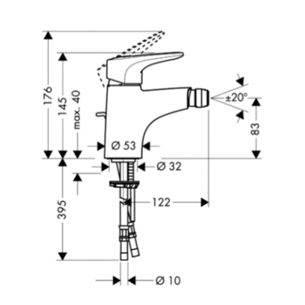 Metropol E Смеситель для биде, хром — изображение 2
