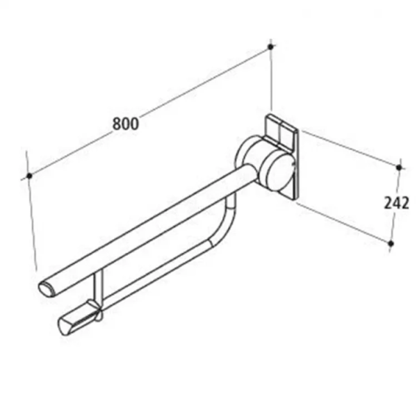 Ideal Standart CONTOUR 21 складной поручень 80 см — изображение 4