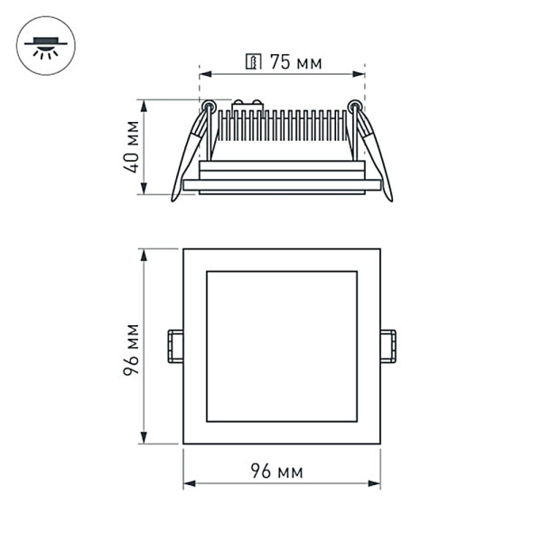 Светодиодная панель LT-S96x96WH 6W White — изображение 2