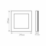 Светодиодная панель IM-300x300AS-13W Warm White — изображение 2