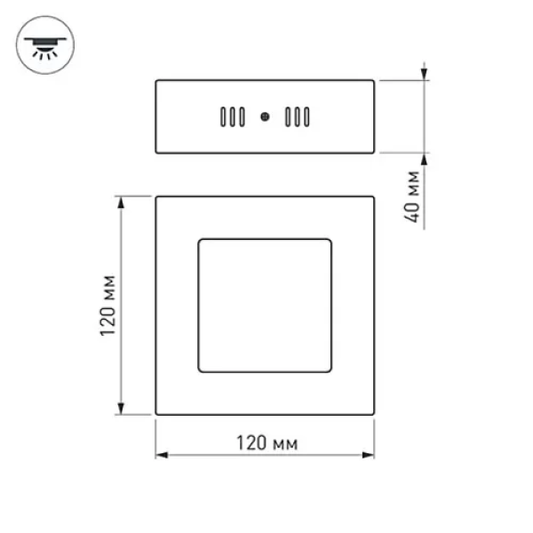 Светильник SP-S120x120 6W Day White — изображение 3