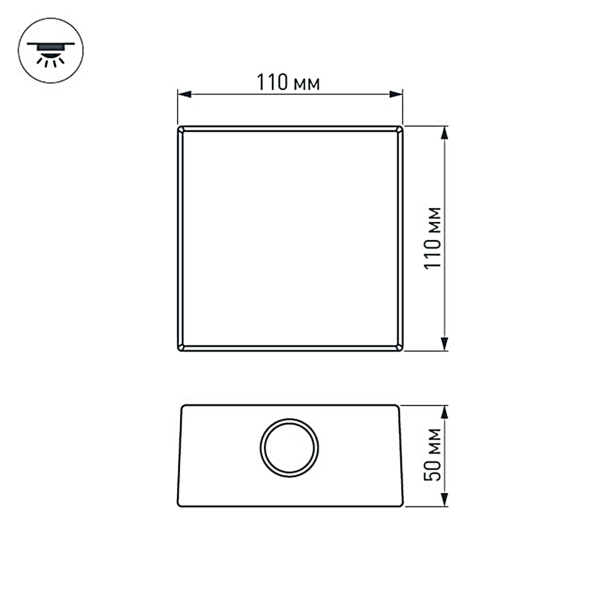 Светильник LGD-Wall-Quad-76B-8W Warm White — изображение 4