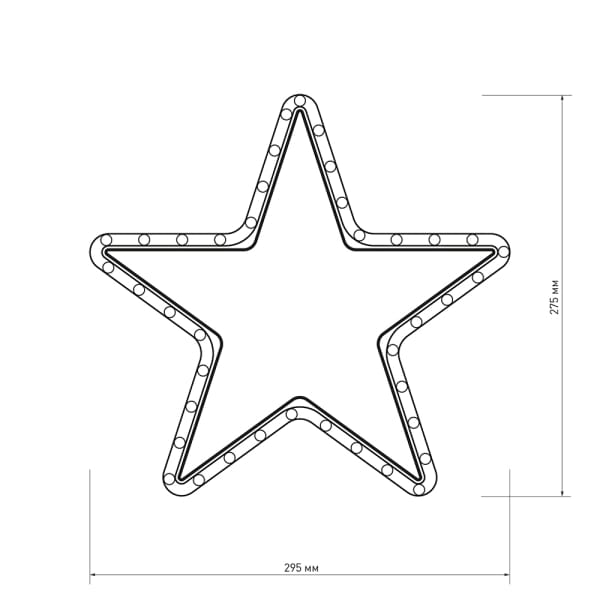 Фигура ARD-STAR-M1-295x275-36LED Warm (230V, 2.5W) — изображение 2
