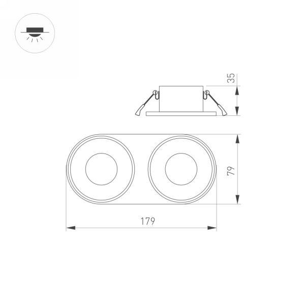 Корпус PLURIO-BASE-BUILT-RS185x85 (BK, 1-2, 200mA) — изображение 2