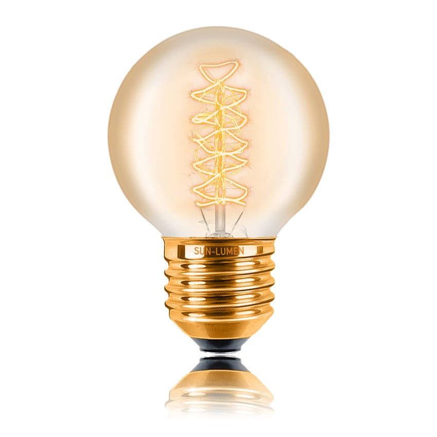 Лампа SUN LUMEN Classic Retro G45 F5 Gold E27 25W