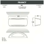Светильник Fumagalli FRANCY 1А1.000.000. (LXE27, серый/прозрачный) — изображение 2