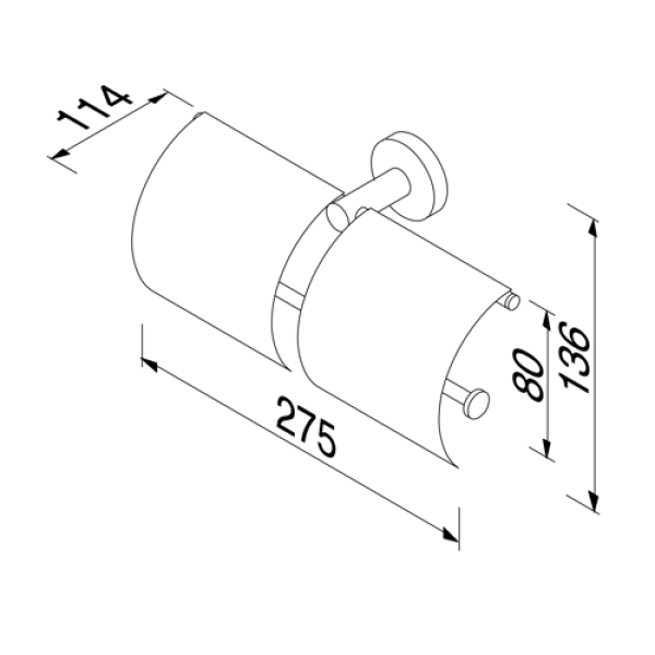 Standart/Hotel Toilet rol holder with cover, double — изображение 2