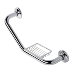Standart/Hotel Grab rail with soap holder 20  mm tube