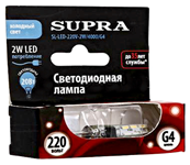Лампа Supra G4-2W-220V 4000K